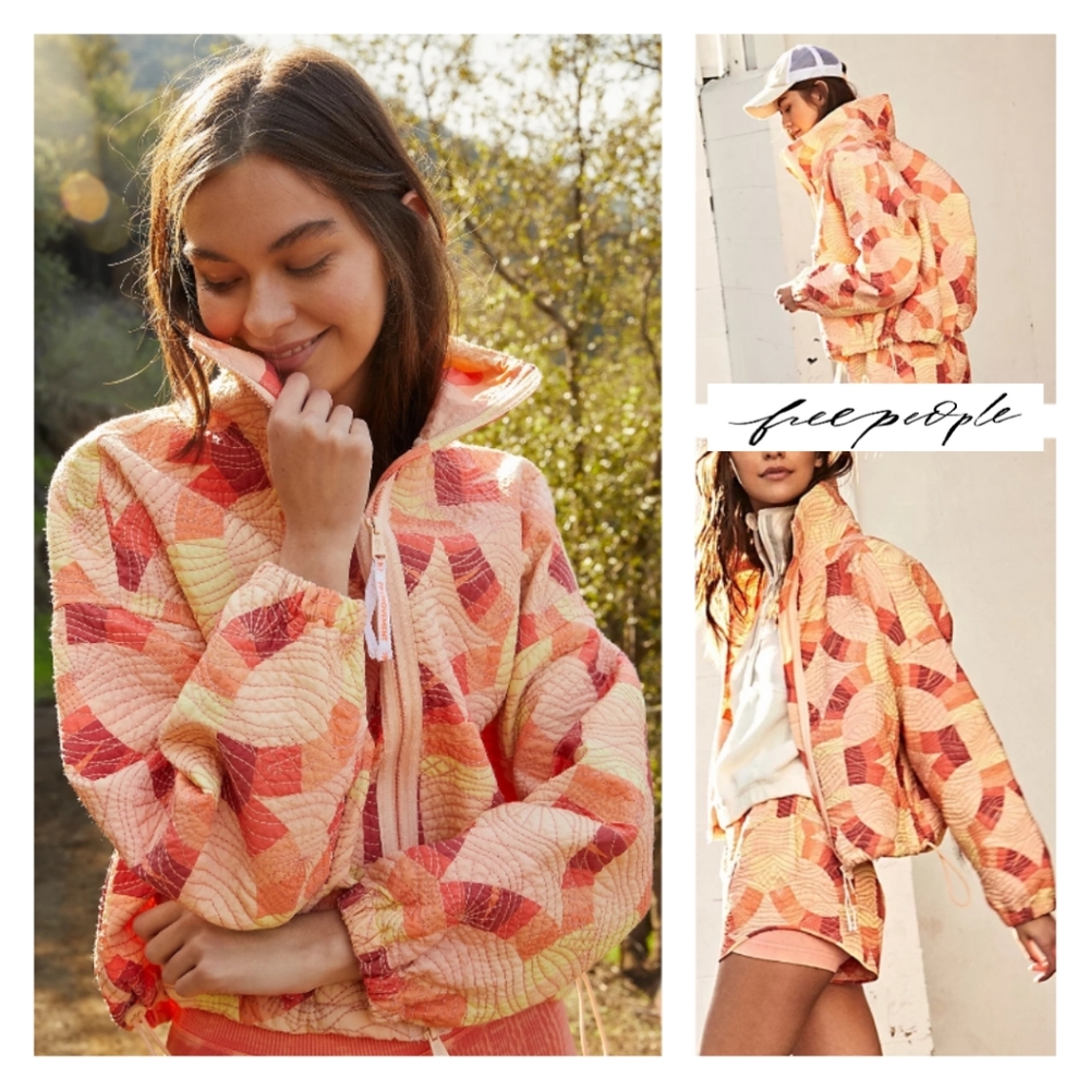 Free People Movement Quilt look Jacket. Somewhere in a Wonderland Bomber Jacket.